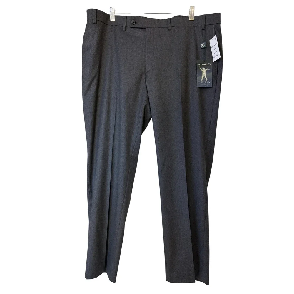 Lauren Ralph Lauren Ultraflex Grey Classic Fit Dress Pants 40W x 30L NWT